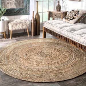 Jute Natural Fiber Rug 5x7 ft