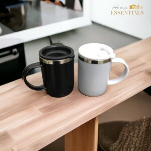 Plain Coffee Mug with Cap – 400ML