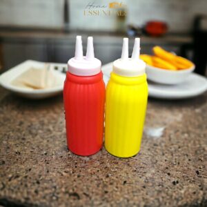 Ketchup & Mayo Plastic Bottle Pair