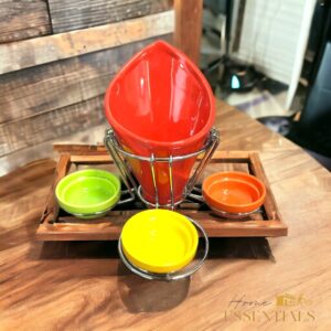 French Fries Holder with 3 Sauce Holders – Acrylic