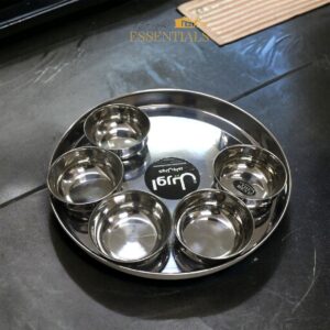 Indian Thaali Set – 6pcs – Pure Steel High Quality