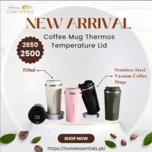 Coffee Mug Thermos – Temperature Lid – 510ML