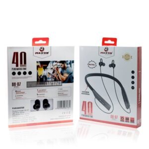 Maxon BH-07 Wireless Neckband – 40 Hours Playtime | 500mAh Battery | Superior Audio for All-Day Listening